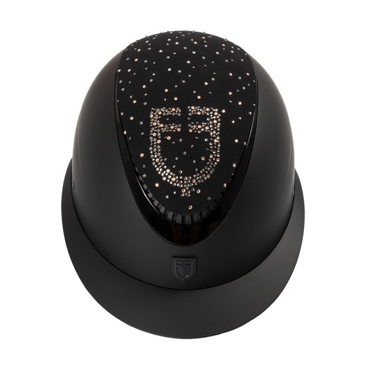CASQUE EQUESTRO À VISIÈRE NORMAL AVEC LOGO STRASS